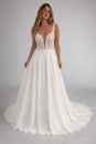 Hochzeitskleid in A-Linie aus Chiffon mit durchscheinendem Mieder BRUNA